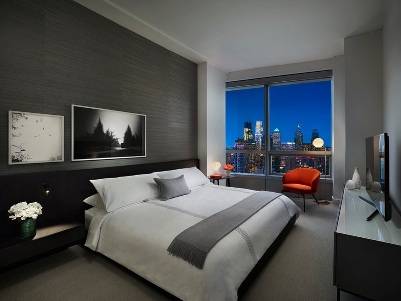 AKA UniversityCity Suite bedroom dusk